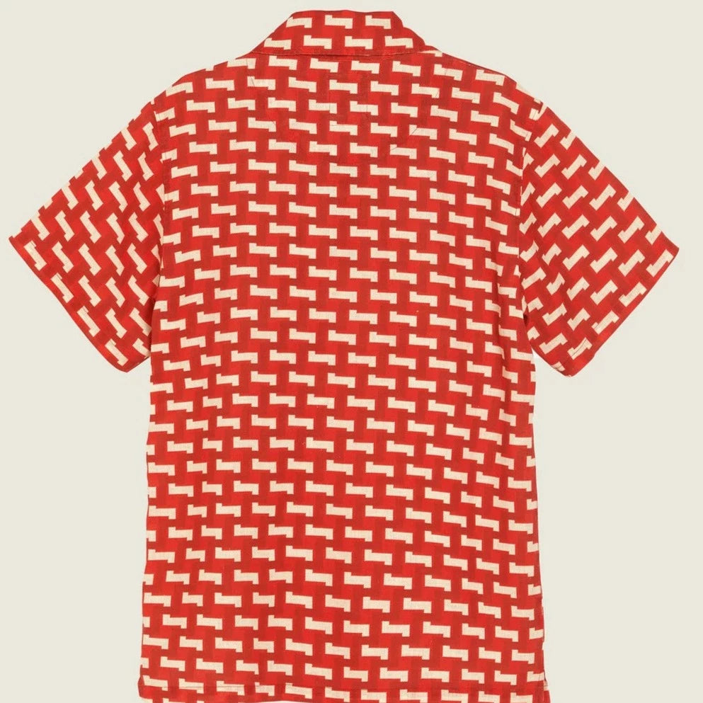 Railway Shirt S/S: Red & Yellow