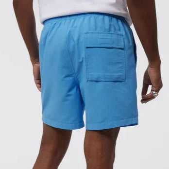 Wallis Seersucker Swim: Cool Blue