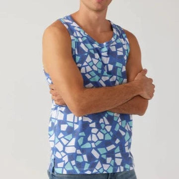Mosaic Tank: Blue