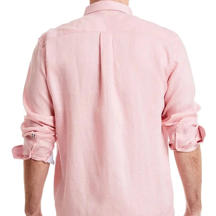 Chase Linen Shirt & Martini  L/S: Pink