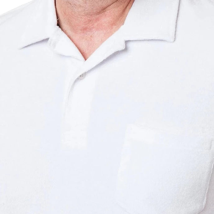 Terry Cloth Polo S/S: White