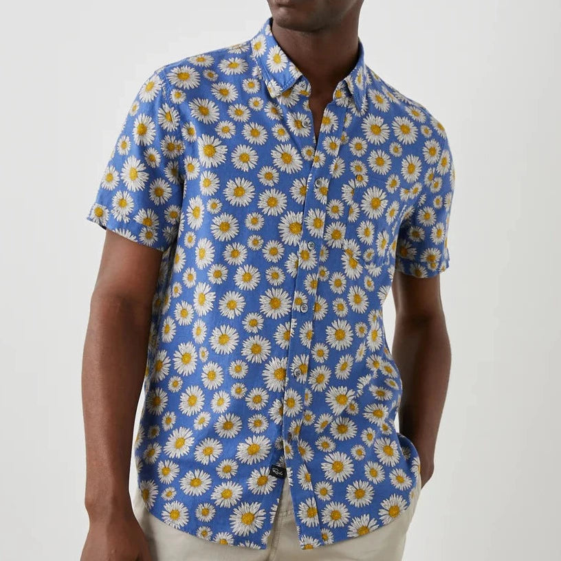 Carson Maya Print Shirt S/S: Royal
