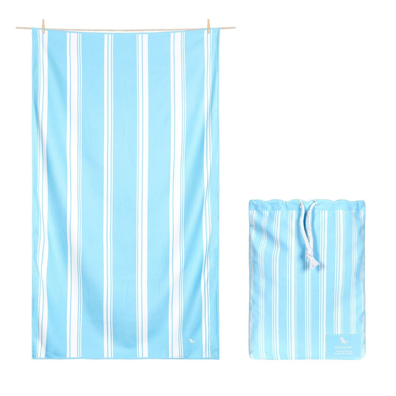 Quick Dry Bath Towel Chamomile Blue XL