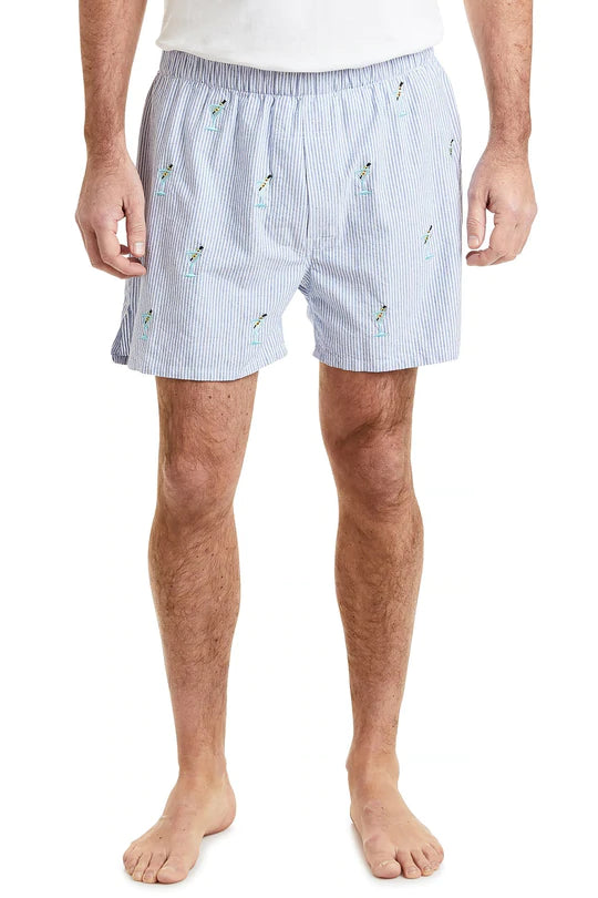 Barefoot Boxer: Oxford Stripe